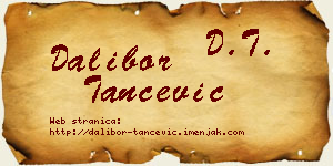 Dalibor Tančević vizit kartica
